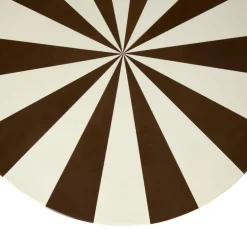 Bijzettafel waves stripes - beige/bruin - ø35x55 cm