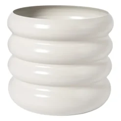 Bloempot bubbles groot - beige - ø19x18 cm