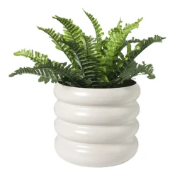 Bloempot bubbles groot - beige - ø19x18 cm