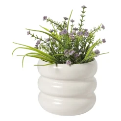 Bloempot bubbles klein - beige - ø15x14 cm