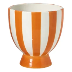 Bloempot keramiek - oranje - ø14.5 cm