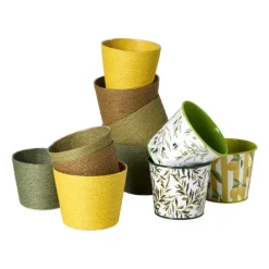 Bloempot mand groot - diverse varianten - ø13.5x11 cm