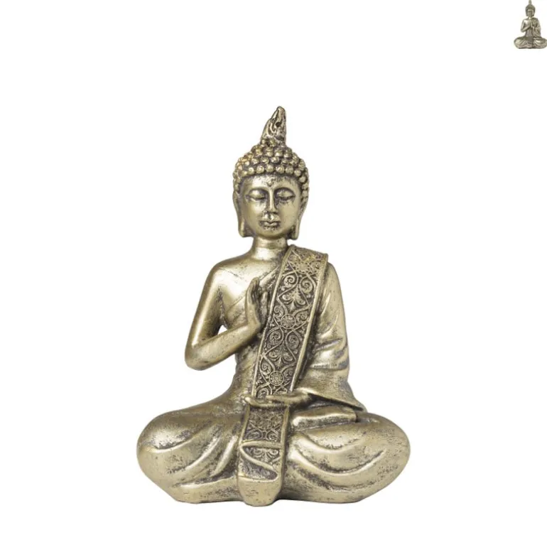 Boeddha goud - diverse varianten - 18.2x12.3x8.3 cm