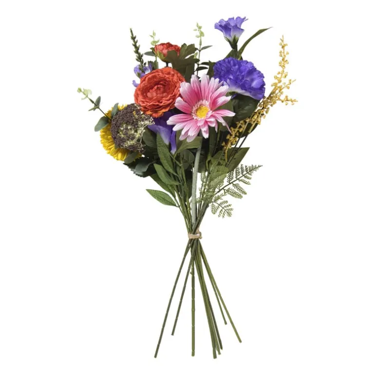 Boeket kunstbloemen - multikleur - 60 cm