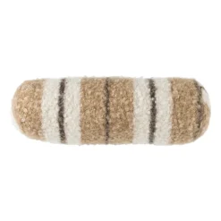 Bolster kussen ruit - bruin - ø15x42 cm