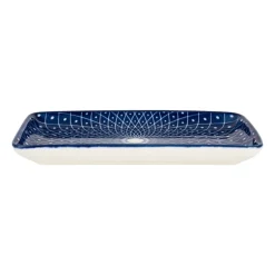 Bord blue print - diamonds - 20x11 cm