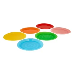 Bordje kunststof - ø19 cm - 6 stuks