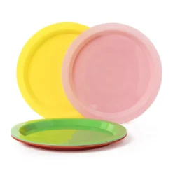 Bordje kunststof - ø19 cm - 6 stuks