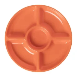 Bord met 4 vakken - oranje