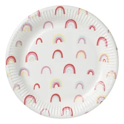 Bord Rainbow - set van 8 - ø23 cm