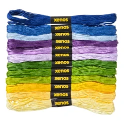 Borduurgaren set - koele kleuren - set van 12