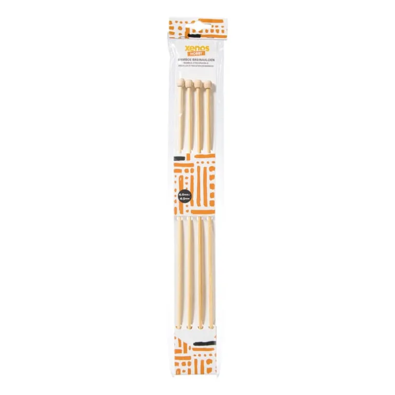 Breinaalden 4 & 4.5 mm - bruin - set van 2