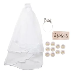 Bride to be set - wit/goud - set van 4
