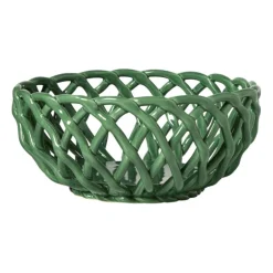 Broodmand keramiek - groen - ø20x9 cm