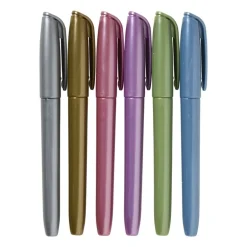 Brush pen - metallic - set van 6
