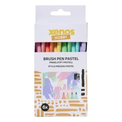 Brush pen - pastel - set van 6
