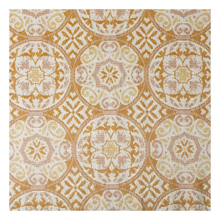 Buitenkleed cirkels - geel/oranje - 160x230 cm