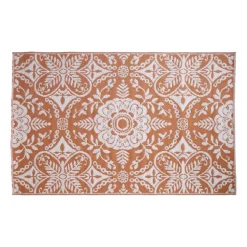 Buitenkleed damast - bruin - 120x180 cm