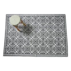 Buitenkleed ethnic - zwart - 160x230 cm
