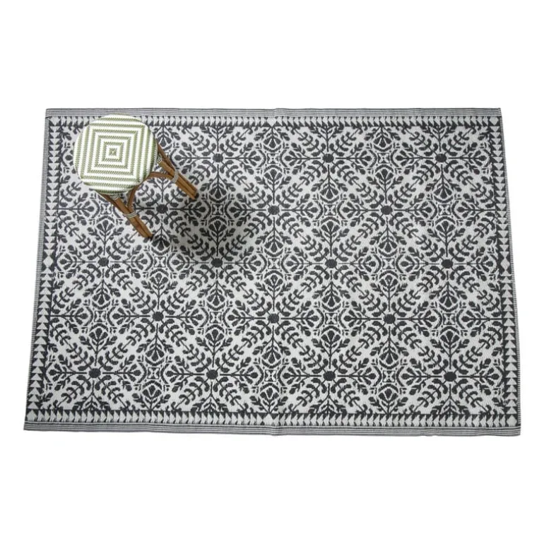Buitenkleed ethnic - zwart - 160x230 cm