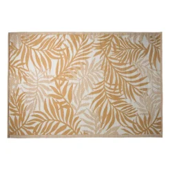 Buitenkleed leaves - geel - 160x230 cm