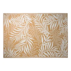 Buitenkleed leaves - geel - 160x230 cm