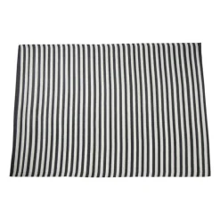 Buitenkleed streep - zwart/wit - 160x230 cm