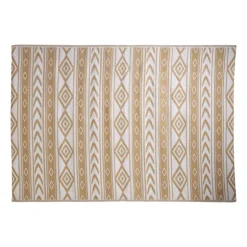 Buitenkleed tribal - beige - 160x230 cm