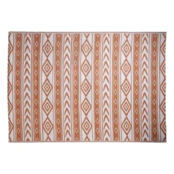 Buitenkleed tribal - bruin - 160x230 cm