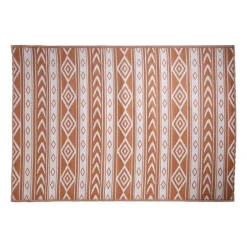 Buitenkleed tribal - bruin - 160x230 cm