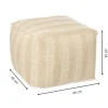 Buitenpoef gestreept - beige/bruin - 35x45x45 cm