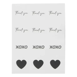 Cadeauzakjes met stickers - set van 6 - 21x12x7 cm