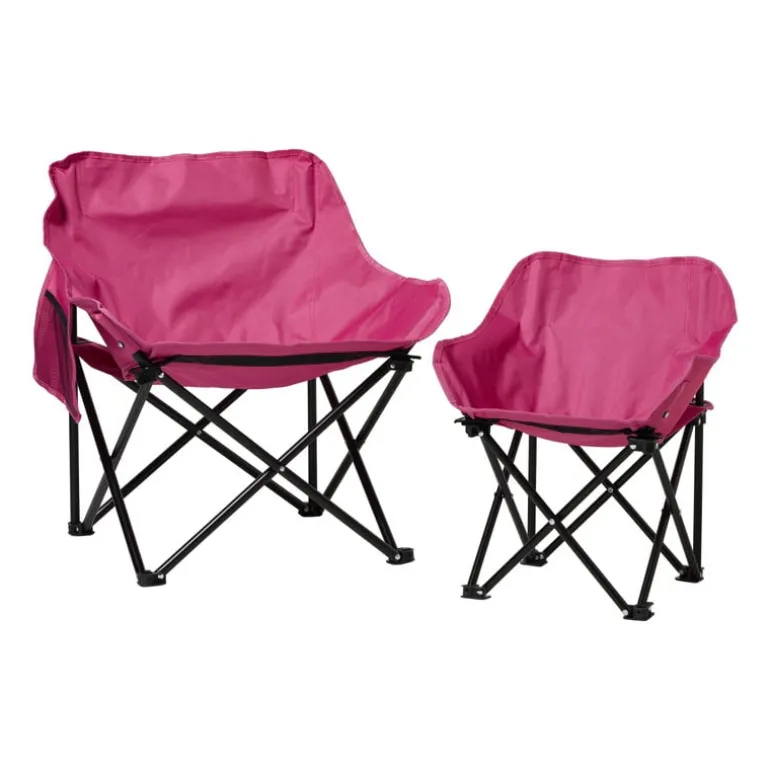 Campingstoel compact - roze - 65x52x55 cm