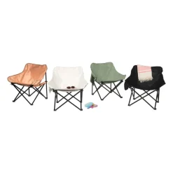 Campingstoel compact - zwart - 65x62x55 cm