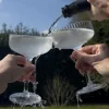 Champagnecoupe ribbel - glas - 200 ml