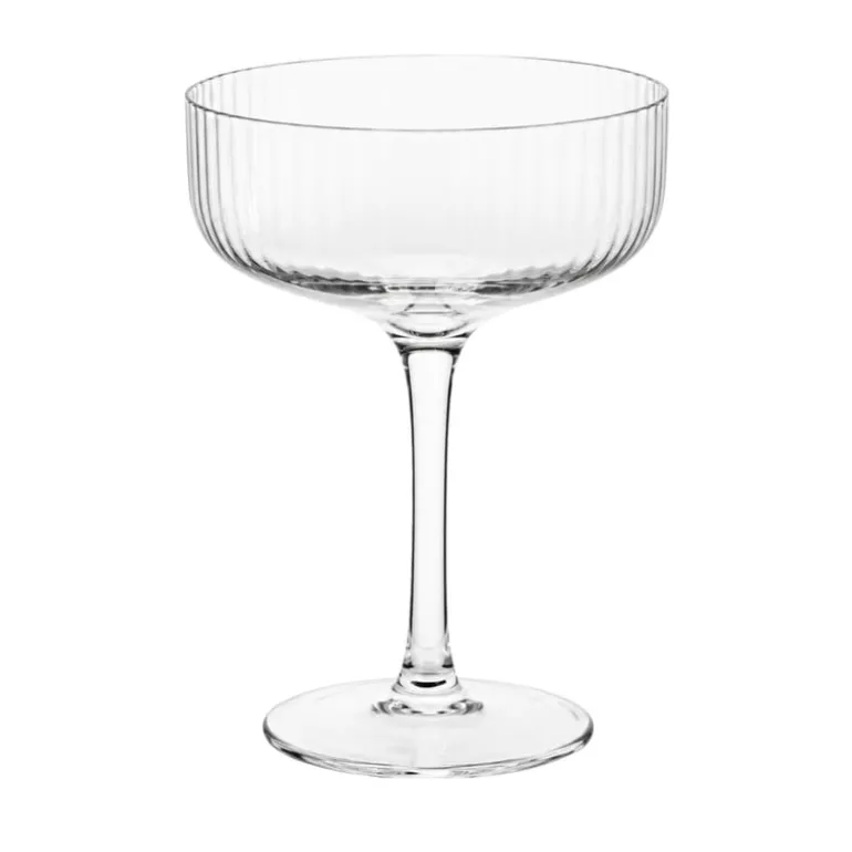 Champagnecoupe ribbel - glas - 200 ml