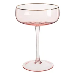 Champagneglas - roze/goud - 220 ml