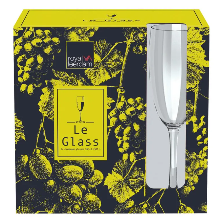 Champagneglas - set van 6 - 180 ml