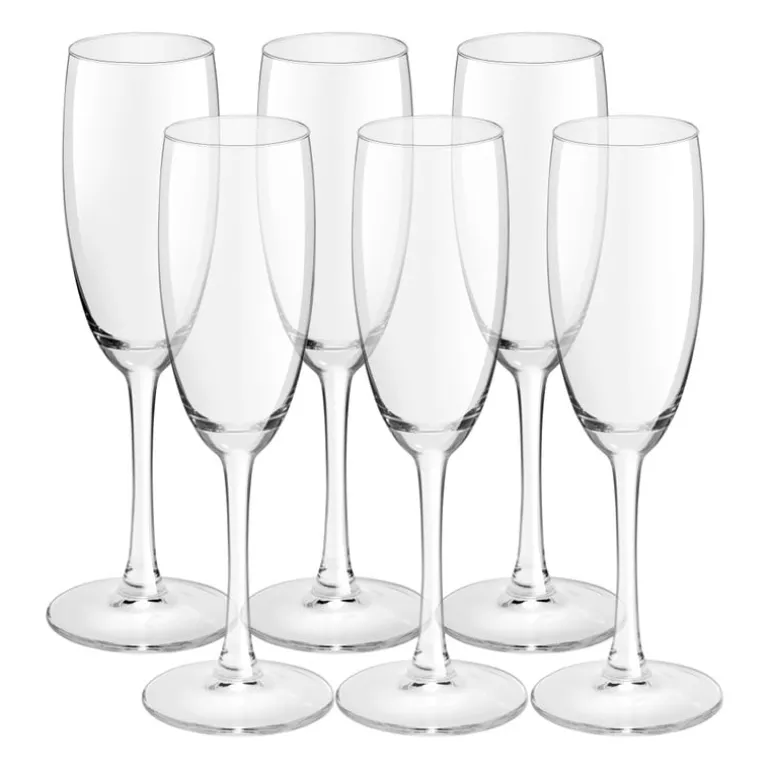 Champagneglas - set van 6 - 180 ml