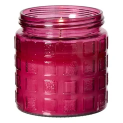 Citronella kaars in glas - blokpatroon - ø11.2x12 cm