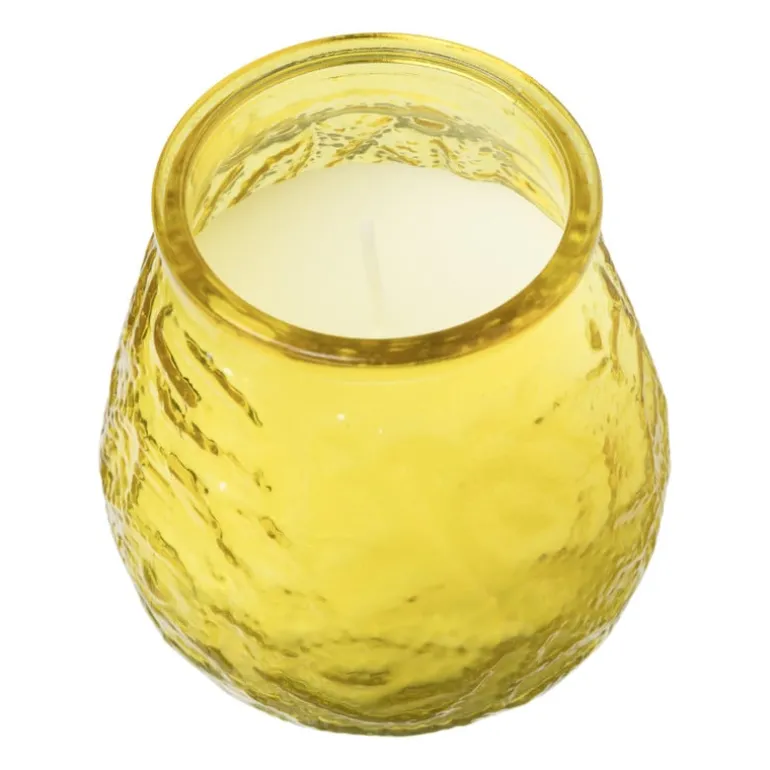 Citronella kaars in glas - diverse kleuren - ø9x9.8 cm