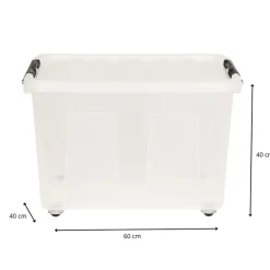 Clipbox met wieltjes - 75 liter - 57x39.5x40 cm