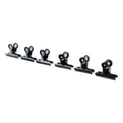 Clips voor wandrek - zwart - 6 stuks