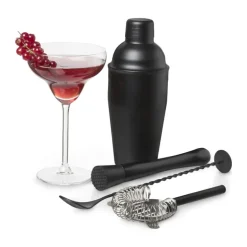 Cocktail lepel - zwart - 3,2x27,5 cm