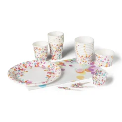 Cocktail parapluutjes confetti - set van 16