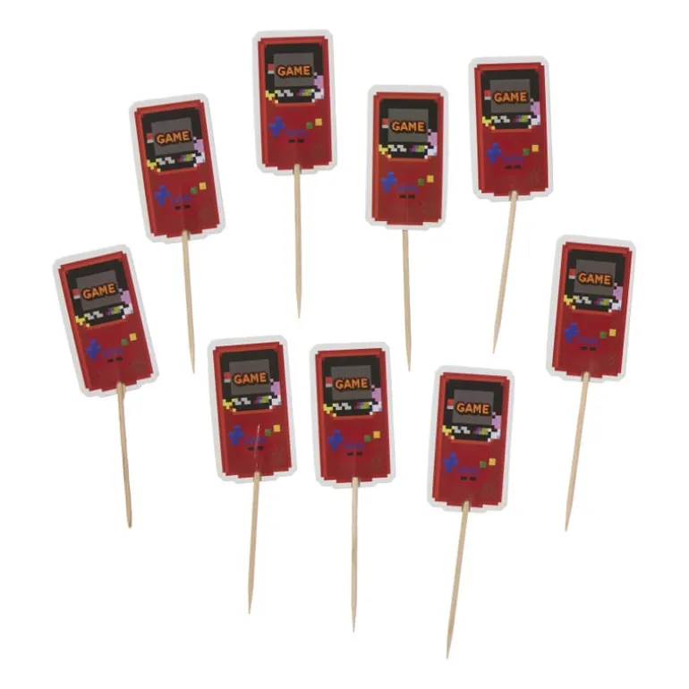 Cocktailprikkers game - multikleur - set van 12
