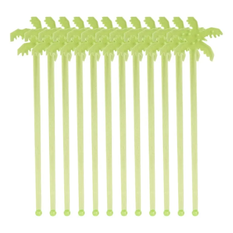 Cocktail roerstaafjes - palmboom - set van 12
