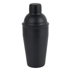 Cocktail shaker - zwart - 8,5x21 cm