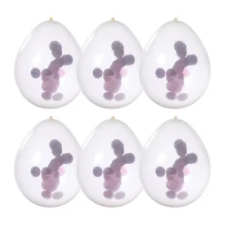 Confetti ballonnen - roségoudkleurig - set van 6