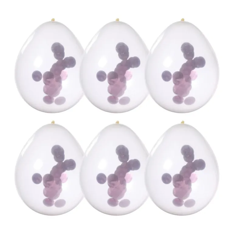 Confetti ballonnen - roségoudkleurig - set van 6